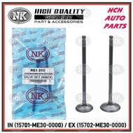VALVE SET (IN & EX)/ VALVE SEAL - KTNS - RS3 250 (INTAKE) 15701-ME30-0000/ (EXHAUST) 15702-ME30-0000