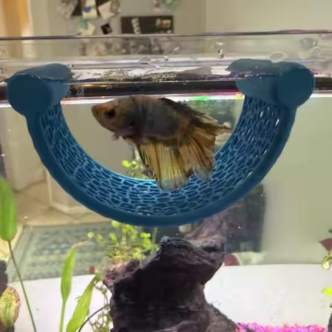 3D Printing Floating Fish Betta Hammock Floating Design Fish Accessories Aquarium Resting Platforms 