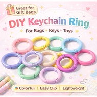 Colorful Keychain Ring 2.5cm Snap Hook Clip DIY Key Ring Plastic Bag Accessory