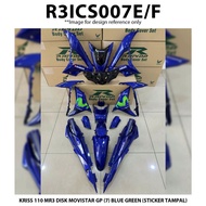 Cover Set Rapido KRISS 110 MR3 DISK MOVISTAR GP (7) Blue Green Sticker Tampal Accessories Motor Kris