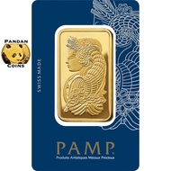 Pamp Suisse 100g Gold Bar Lady Fortuna, 100 gram
