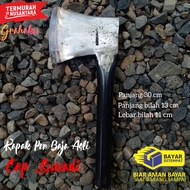 Kapak Besar Baja Asli Cap Suwadi - Kapak Pembelah Kayu Super Tajam - Kapak Cacah Daging Cincang Tula