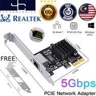 Realtek 2.5G/5G LAN PCIe Ethernet Adapter Card FREE Heatsink Low Profile Bracket 2.5Gbps/5Gbps RTL81