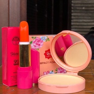 Make Up Simple | Kombinasi Compact Powder Kuning Pengantin & Lipstick Skiva | BPOM Wajah Foundation