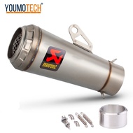 ท่อไอเสียรถจักรยานยนต์2.35นิ้ว/60มม. ท่อระบายไอเสียมอเตอร์ไซค์แข่งวิบาก GP สแตนเลสสำหรับ S1000RR MT-