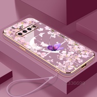 Casing Samsung S8 Samsung S8 plus Samsung S9 Samsung S9 plus Samsung S10 S10 plus Phone Case sakura Silicone pretty Phone Case Send Lanyard