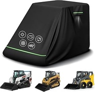 Skid Steer Cover Waterproof 420D Oxford with Cotton Lining, Heavy Duty Outdoor All Weather Mini Skid