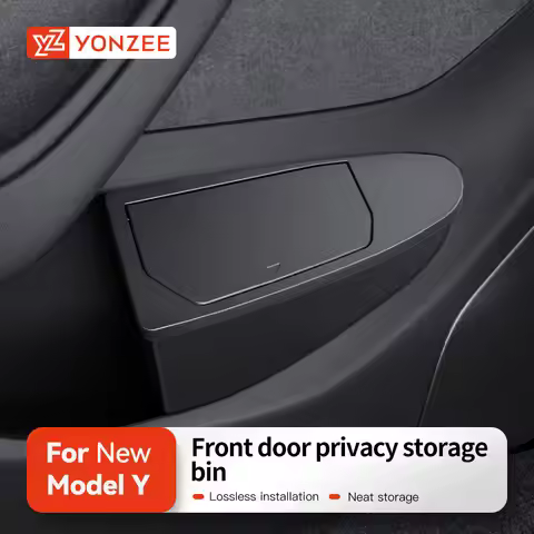 YZ For Tesla Model 3 Y Highland Juniper ABS Car Door Trash Can Storage Box Waterproof Garbage Can Bo
