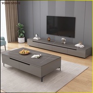 YOHO STORE TV Console Cabinet Rock Panel TV Cabinet Coffee Table Set Home Tv Console Cabinet