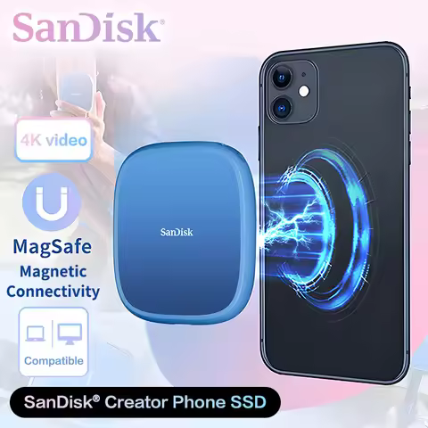 SanDisk Creator E62C Magnetic Portable SSD Type-C External SSD for Apple iPhones and Laptops Gradien