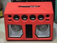 ตู้ลำโพงบลูทูธdiy DK-MOTOR แท้ทั้งชุด ตู้แบนพลาส อะคิลิค ซับ6.5"คู่ เสียงกลาง 3" แหลม2" (สีแดง) มีแบ