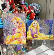 超靚日本絕版中古迪士尼美人魚Ariel小魚仙小胖長髮公主rapunzel半透明拼圖Puzzle連畫架小擺設擺件。睡公主sleeping beauty睡美人愛洛公主奧羅拉 Princess Aurora