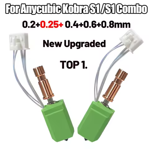 0.25/0.2/0.4/0.6/0.8mm Upgraded Hotend For Anycubic Kobra S1 Combo Multi-Color 3D Printer For kobra 