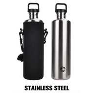 FJbottle Water Bottle 2000ml With Bag Fitness Single Layer Stainless Steel Outdoor Not Insulated ( S