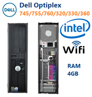 Dell Optiplex -cpu intel -475/755/760/320/330/360 - RAM 4GB -HDD 80GB-160GB - Wi-Fi