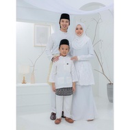 KURUNG WARDA OFF WHITE | SET FAMILY OFF WHITE | BAJU SEDONDON |SET IBU ANAK | HABIBI BOUTIQUE