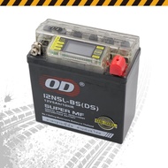 【Ready Stock】✌◊✠┅OD battery 12N5L-BS(DS) W/VOLT Meter 12V-5Ah/10HR L120mm x W60mm x H130mm For MIO/D