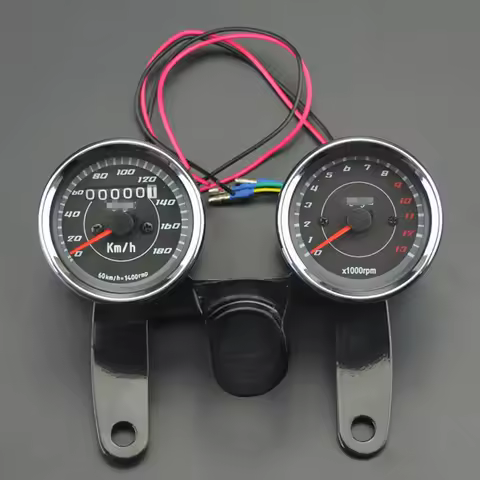 Motorcycle LED Retro Modified Instrument Assembly/Jialing 70 CG125 Retro Odometer Tachometer with Br