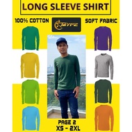 LONG SLEEVE SHIRT UNISEX  | BAJU LENGAN PANJANG LELAKI DAN PEREMPUAN | PLAIN COTTON T-SHIRT | BAJU KOSONG LENGAN PANJANG