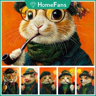 【HF】Detective Cat 5D DIY Diamond Painting Kit Cosmic Cross Diamond Embroidery Painting Rhinestone Mo