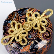 AUTU Gold Wire Chinese Cheongsam Button Dragonfly Knot Fastener Closures