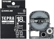 King Jim SB18KS [Genuine] Tepra PRO Tape Cartridge, Matte Label, 0.7 inches (18 mm), Black/White Cha