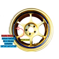 Advan Rg Sportrim Sticker Advan Racing 1set(8pcs) Myvi Wira Alza Axia City Civic Vios Jazz Saga Flx 