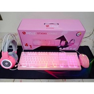 ❍INPLAY STX540 4-IN-1 GAMING COMBO – PINK