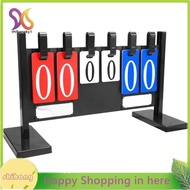 Scoreboard Basketball 6-Digit Vertical Removable Flip Scoreboard Court Scoreboard Game Records with 