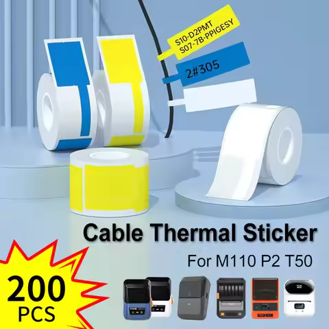 Cable Thermal Printable Label Sticker Roll Self-adhesive Sticker Paper Office Wire Network Identific