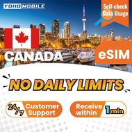 [Yoho] Canada eSIM No Daily Limit 3GB 5GB 10GB 20GB 30 Days Yoho Mobile Official Store