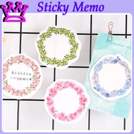Sticky Note Sticky Memo Floral Wreath V4 Stationery Goodie Bag Christmas Children Teachers Day Gift