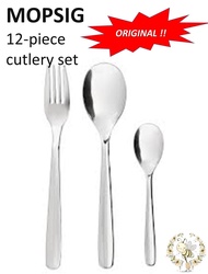 [Trends eMart] Original! MOPSIG 12-piece cutlery set Set Sudu Garfu Stainless steel