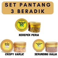 3-tiered pantop SET | CRISPY GARLIC + GINGER GARLIC + PERIA CHIPS