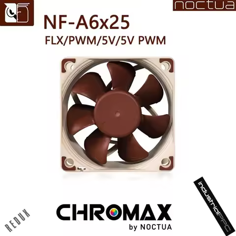 Noctua NF-A6x25 Case Fan 60mm Computer Cooles Fan 5V/12V Intelligent Temperature Control CPU Radiato
