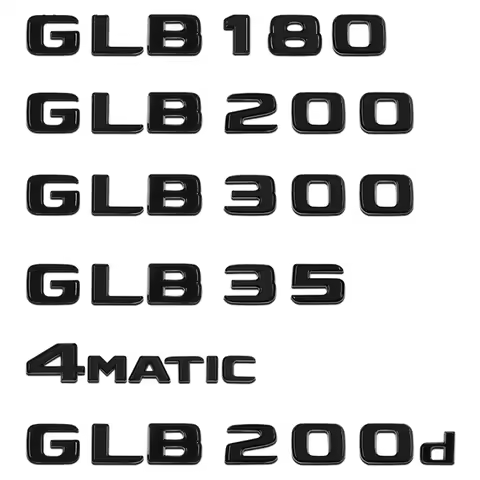 Car 3D ABS Trunk Letters Logo Badge Emblem Decals Sticker For Mercedes Benz GLB35 GLB180 GLB200 GLB2