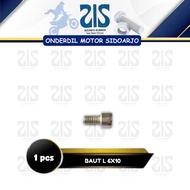 "L" Nickel Bolt 6x10 bolt size m6x10