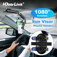 Universal 1080 Rotation Car Clip Cell Phone Holder for Sun Visor Rearview Mirror Rack Windshield Cel