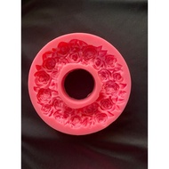 Silicone Mold - Rose Circle - 12.5cm Ring - FILLING JELLY - MAKE CANDLES - MAKE CHOCOLATE - silicone