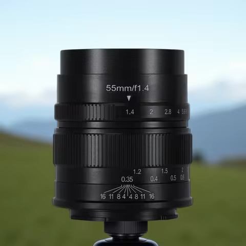 7artisans APS-C 55mm F1.4 Medium Telephoto Humanities Large Aperture Camera Lens for Sony E Fujifilm