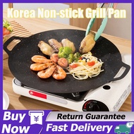 BBQ Grill Non-stick Grill Pan Circular Griddle Pan for BBQ Camping Gas Open Fire