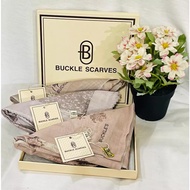 SQUARE HIJAB WITH BOX BUCKLE SCARVES / UNIFORM MOTIF HIJAB WITH BOX BUCKLE SCARVES