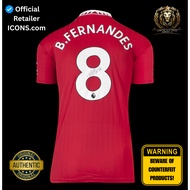 Bruno Fernandes Back Signed Manchester United 2022-23 Home Shirt