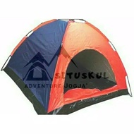 tenda dome hyu kap4 buat camping  kemah pramuka full set