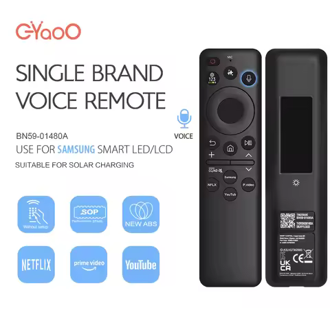 BN59-01480A Solar Voice Remote Control Suitable For Samsung Smart TVs Rechargeable Solar Voice Remot