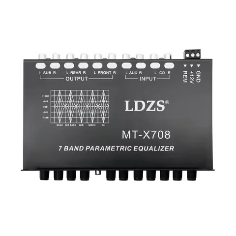 Professional 7 Band Car Equalizer Car Audio EQ Tuning Crossover Amplifier Parametric Equalizer Car A
