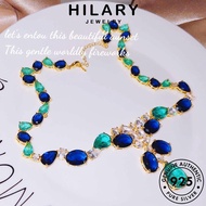 HILARY JEWELRY Pendant Original Accessories Silver Perak 925 Necklace For Perempuan Korean Chain Bright Sapphire 純銀項鏈 Leher Sterling Rantai Women N1312