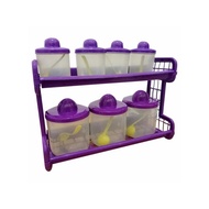 Kitchen set 7 in 1 pastela spice rack multi-purpose spice rack Kitchen spice rack set - MN
