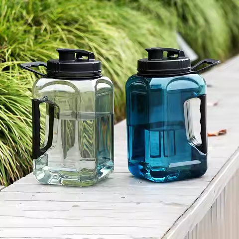 Sports Water Bottle GYM BPA Free Portable Leak-proof Kettle 2.4 Liters For Man ​With Fitness Plastic
