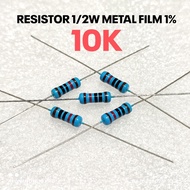 (10 PCS) RESISTOR 1/2W 1/2WATT 10K 10K KILO MF 1% ROHS